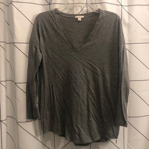 Grey V-Neck with Side Zippers